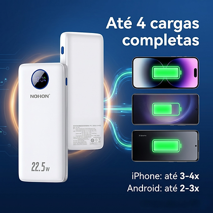 Miniatura: Powerbank Nohon 10.000 mAh (iPhone, Samsung, Xiaomi)