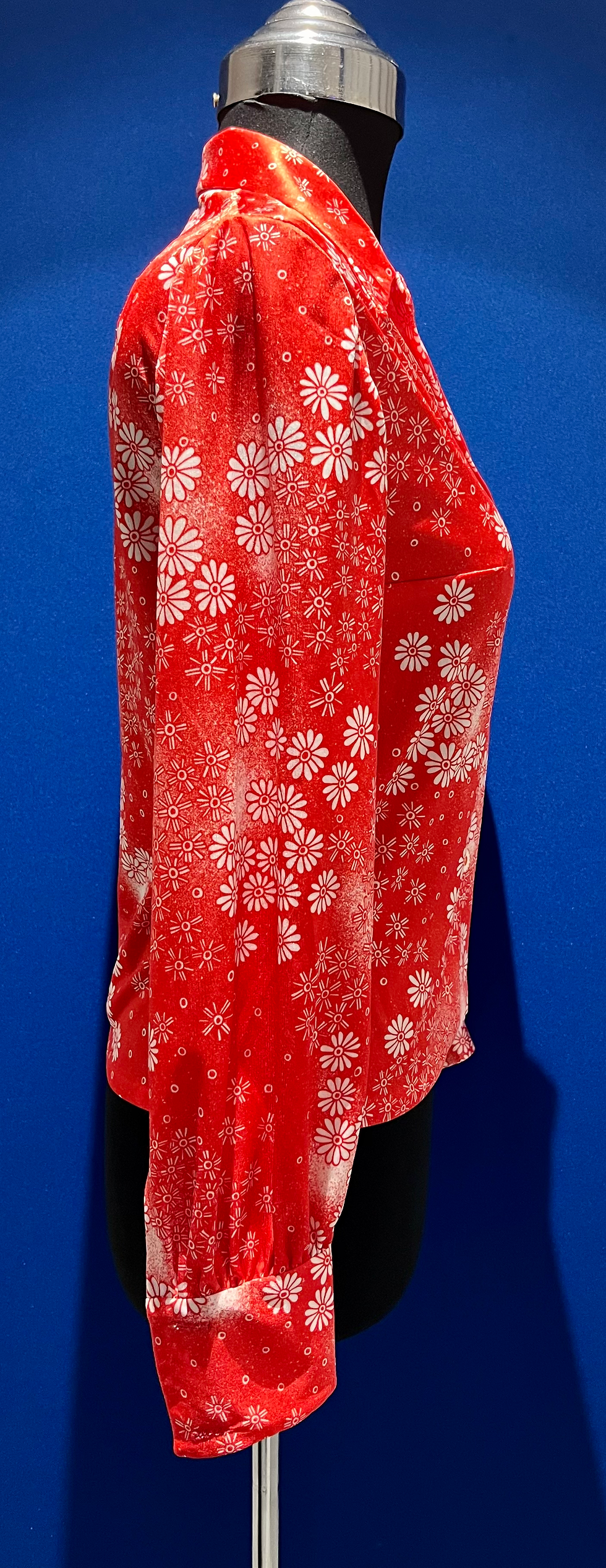 Miniature : Chemisier fleuri rouge 1970