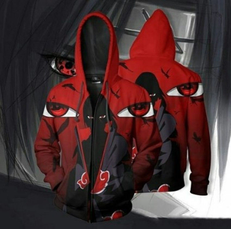 Thumbnail: Unisex Anime Printing Zip-Up Fashion Hoodie