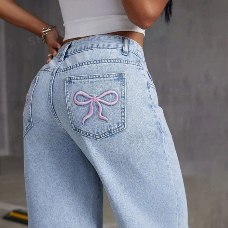 Maison Rosette Ribbon Denim