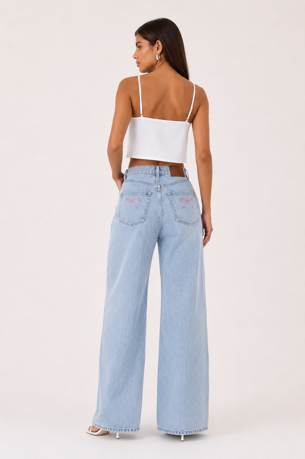 Maison Rosette Ribbon Denim