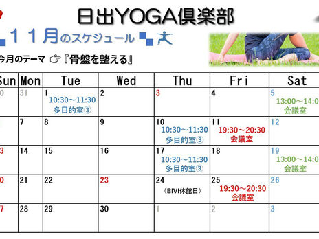 11月スケジュール