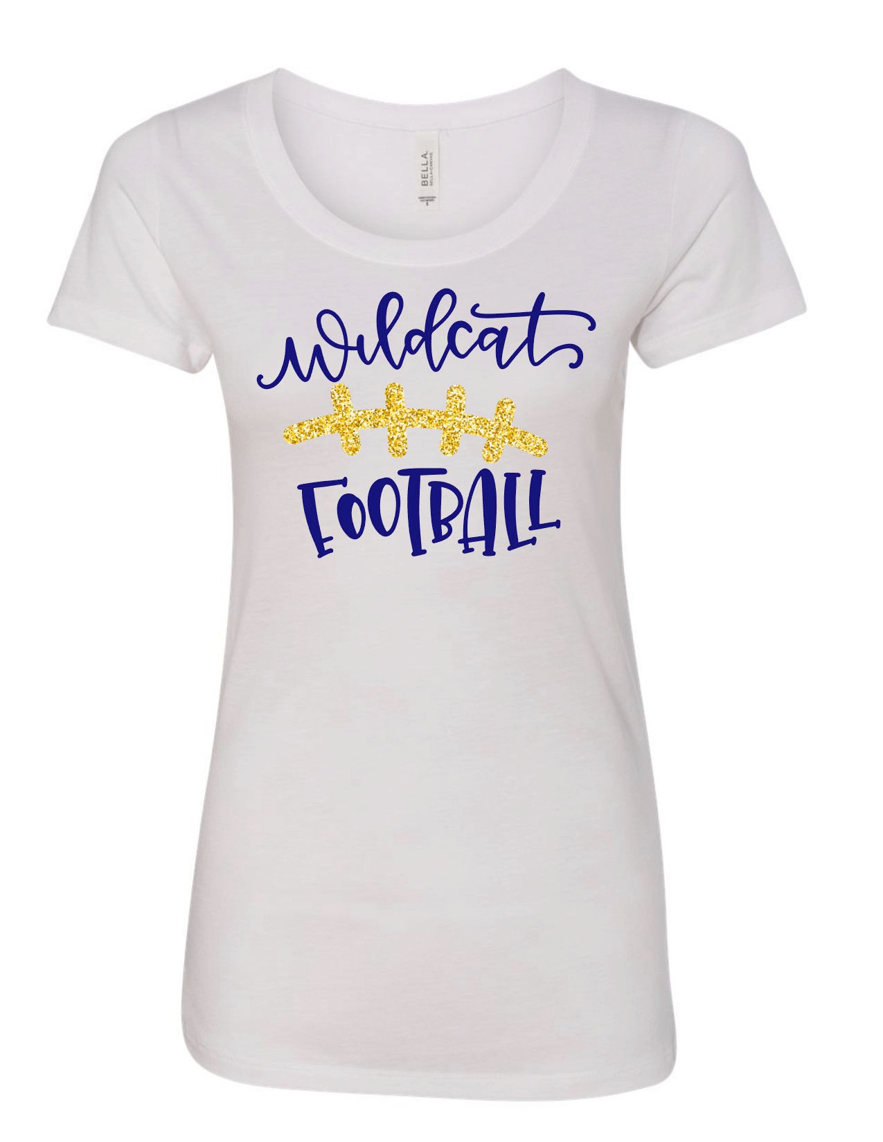 Wildcat Football Tee with Glitter