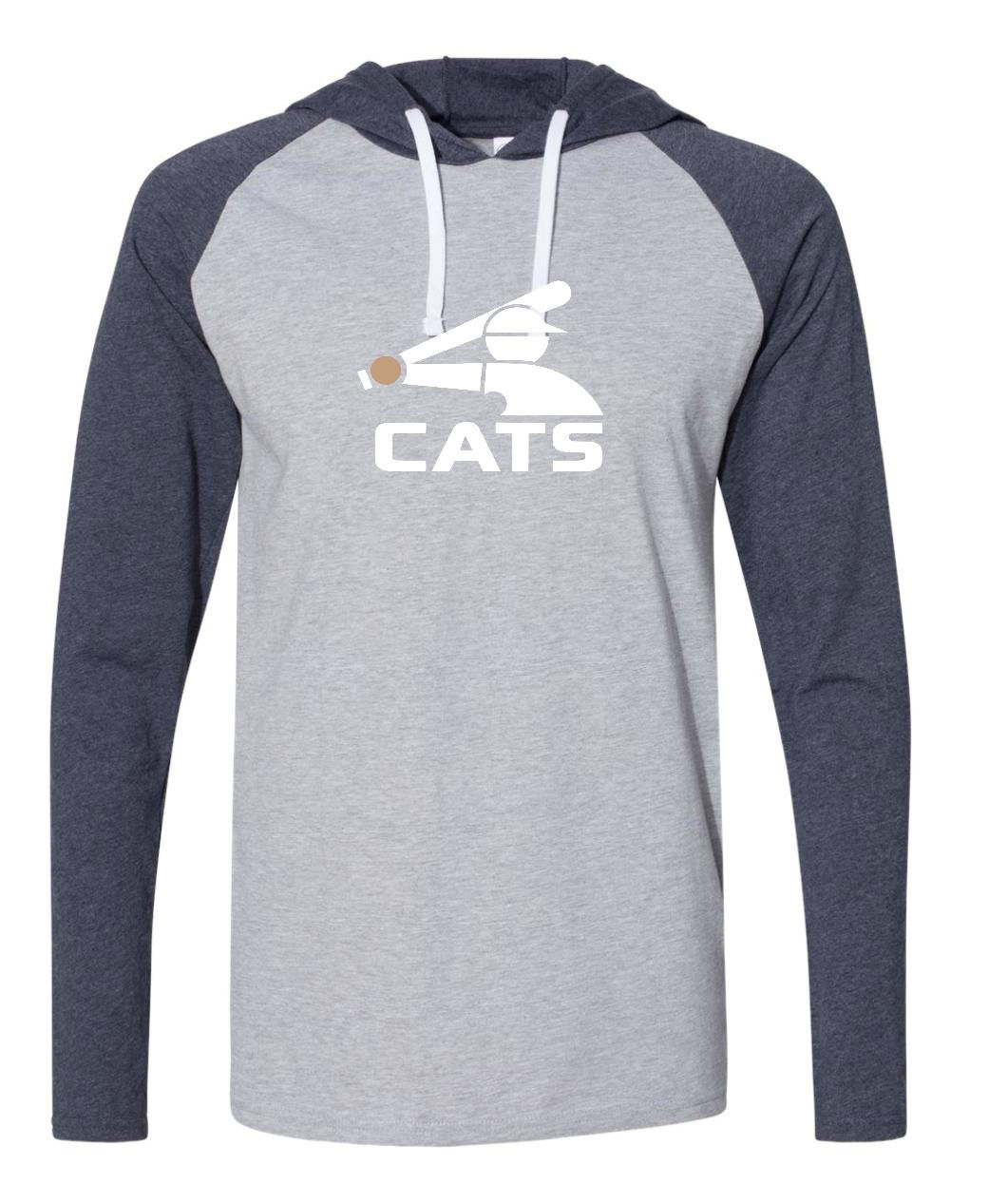 Cats Baseball Hooded Long Sleeve Raglan T-Shirt