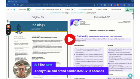 How do the best recruitment agencies anonymise and brand candidate CVs?
