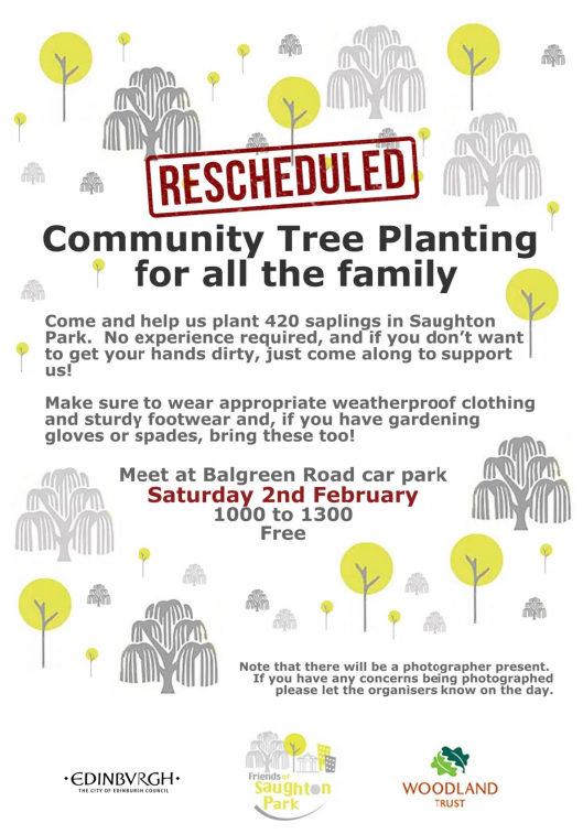 POSTPONED - Community Tree Planting - Saturday 2nd February.