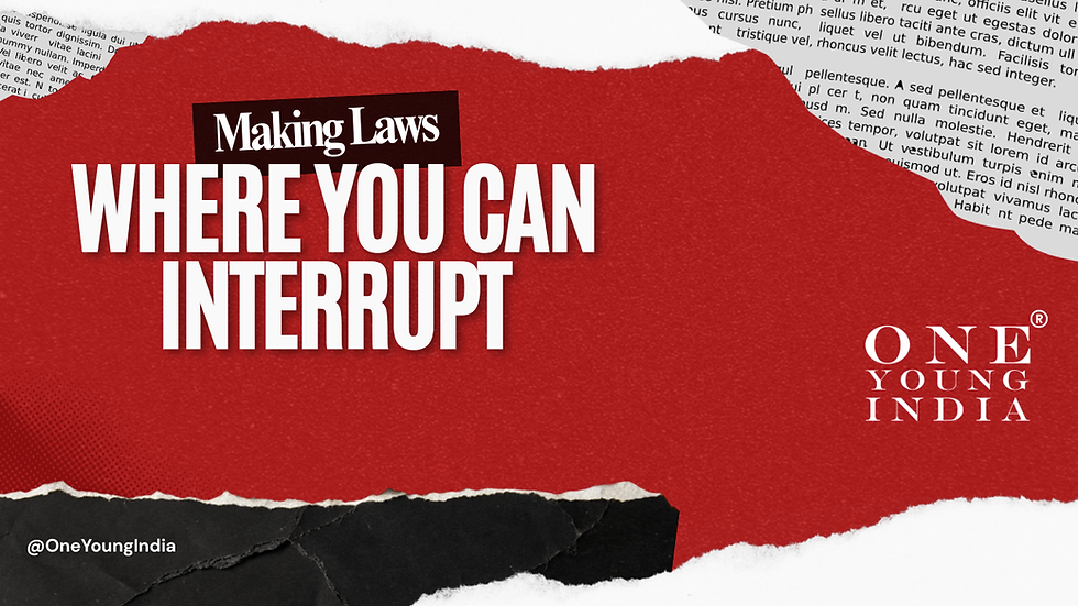 Making Laws: Where You Can Interrupt - One Young India