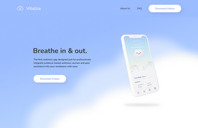 Vitalize Landing Page Redesign