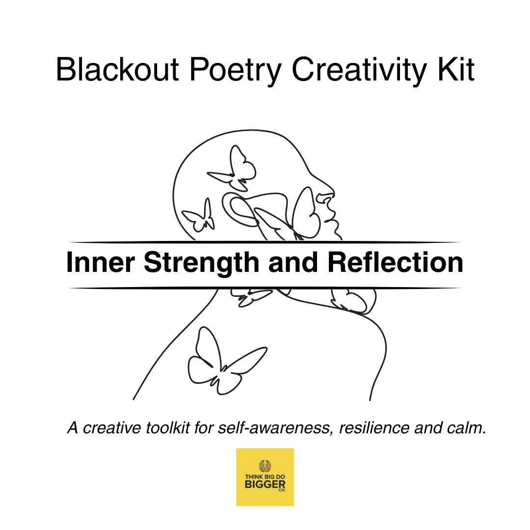 Inner Strength and Reflection Blackout Poetry Creative Kit