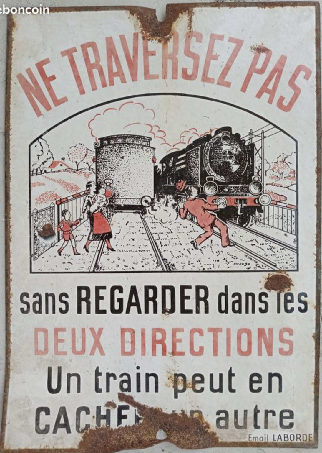 P¨laque émaillée publicitaire