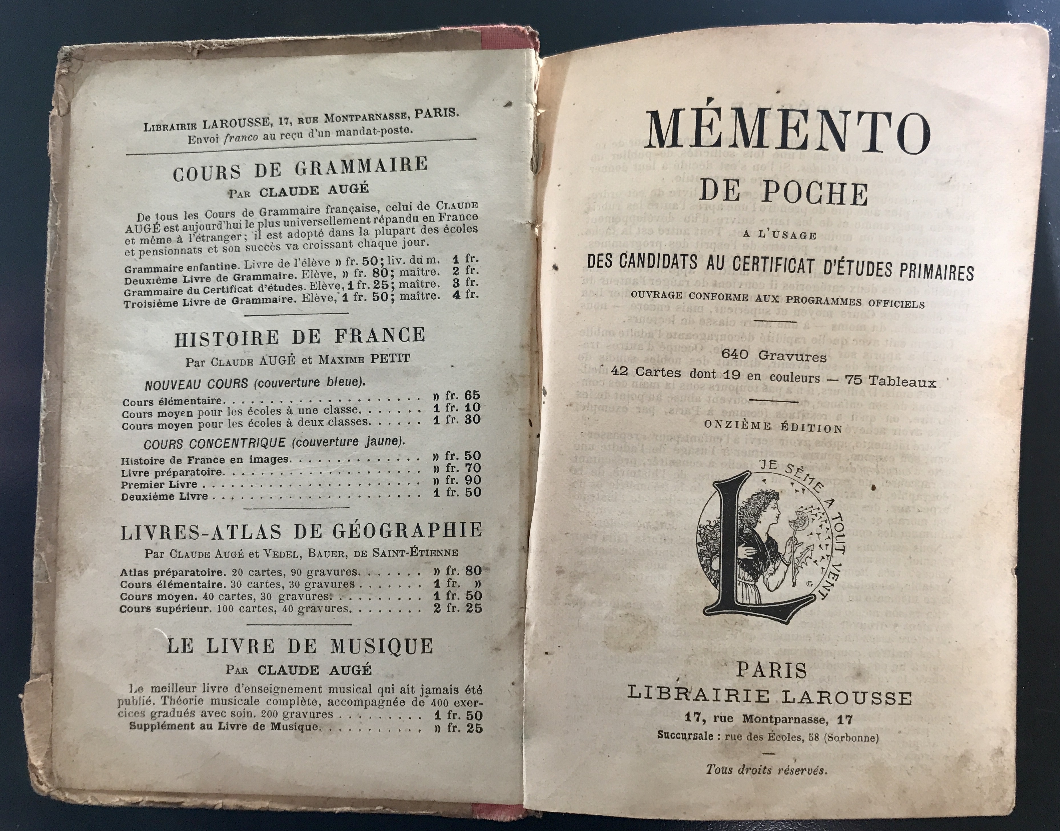 Livre Larousse Memento poche