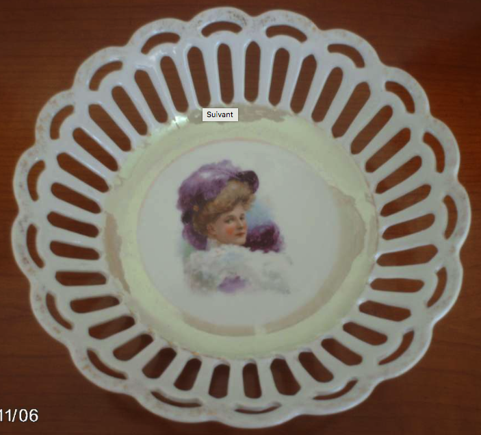 Plat corbeille porcelaine