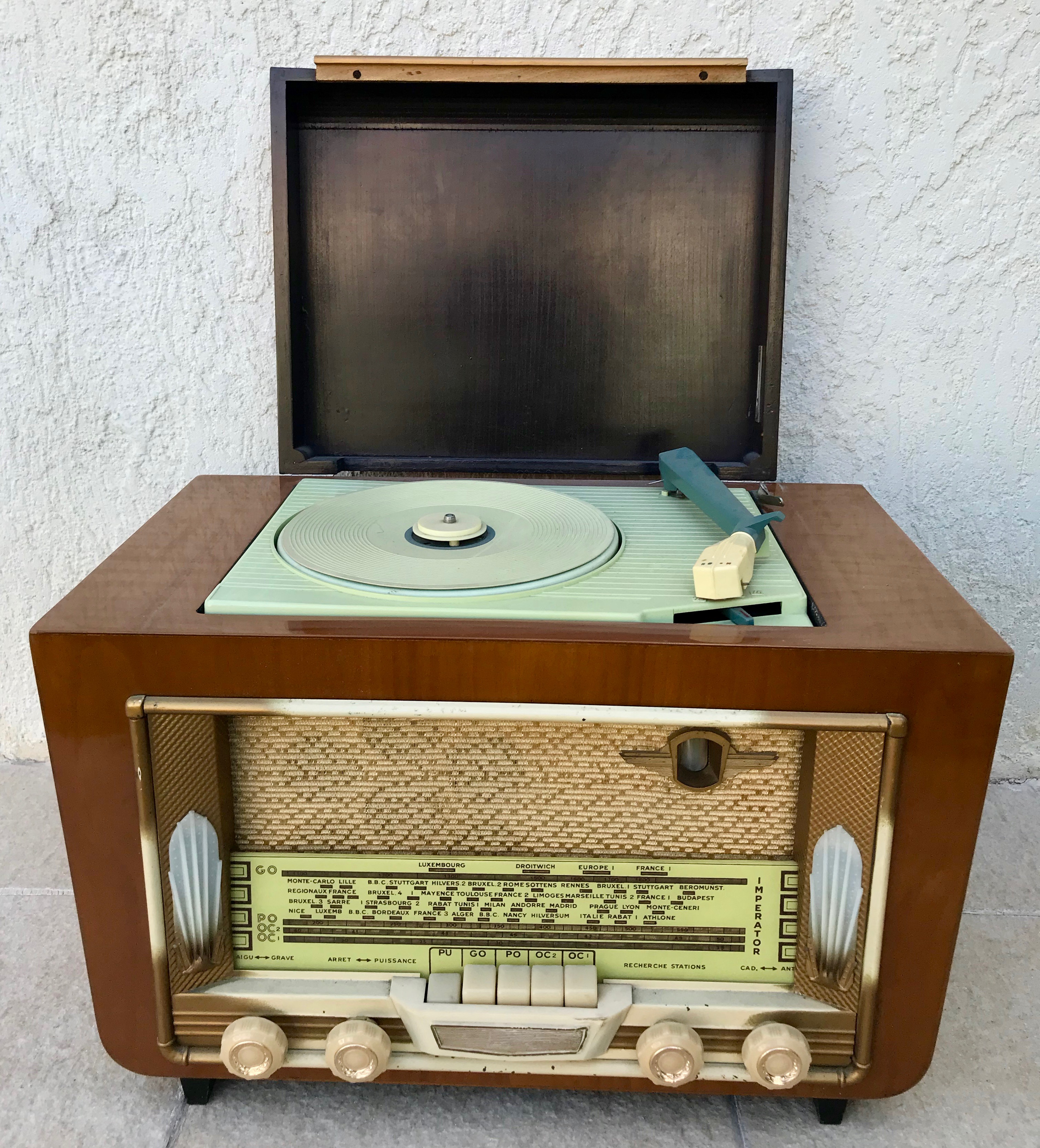 Poste radio TSF tourne disque Impérator