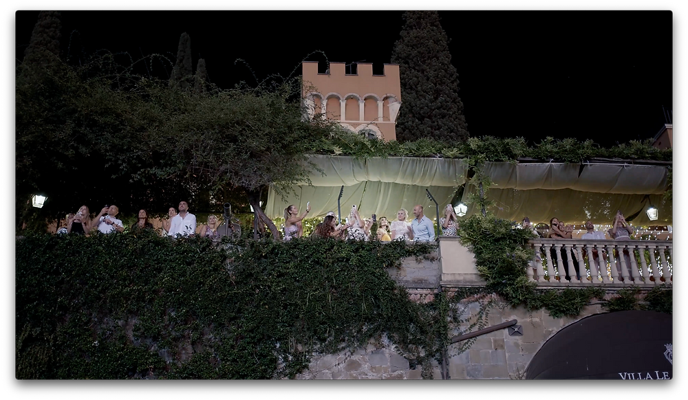 Night reception for a Villa Le Fontanelle wedding