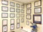 This is our wall of our Certifications from AWCI and WOSTEP