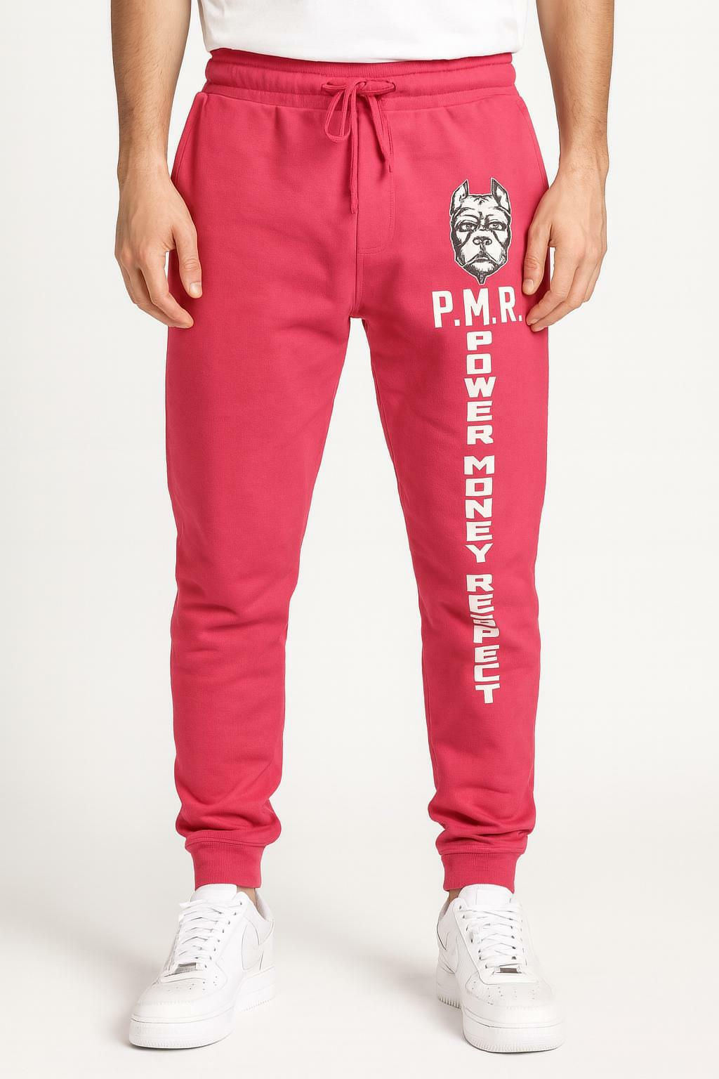 POWER MONEY RESPECT PMR WOMENS PINK SWEATPANTS