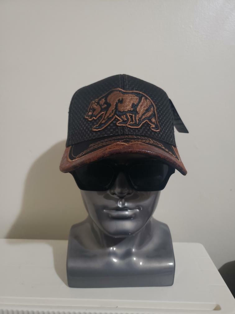 Thumbnail: BEAR hat straw cap mesh trucker snapback western style baseball cap 
