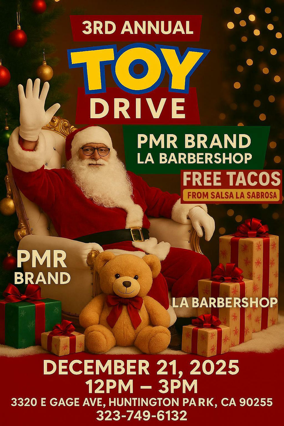 GIVING BACK TO THE COMMUNITY PMR BRAND LA BARBERSHOP