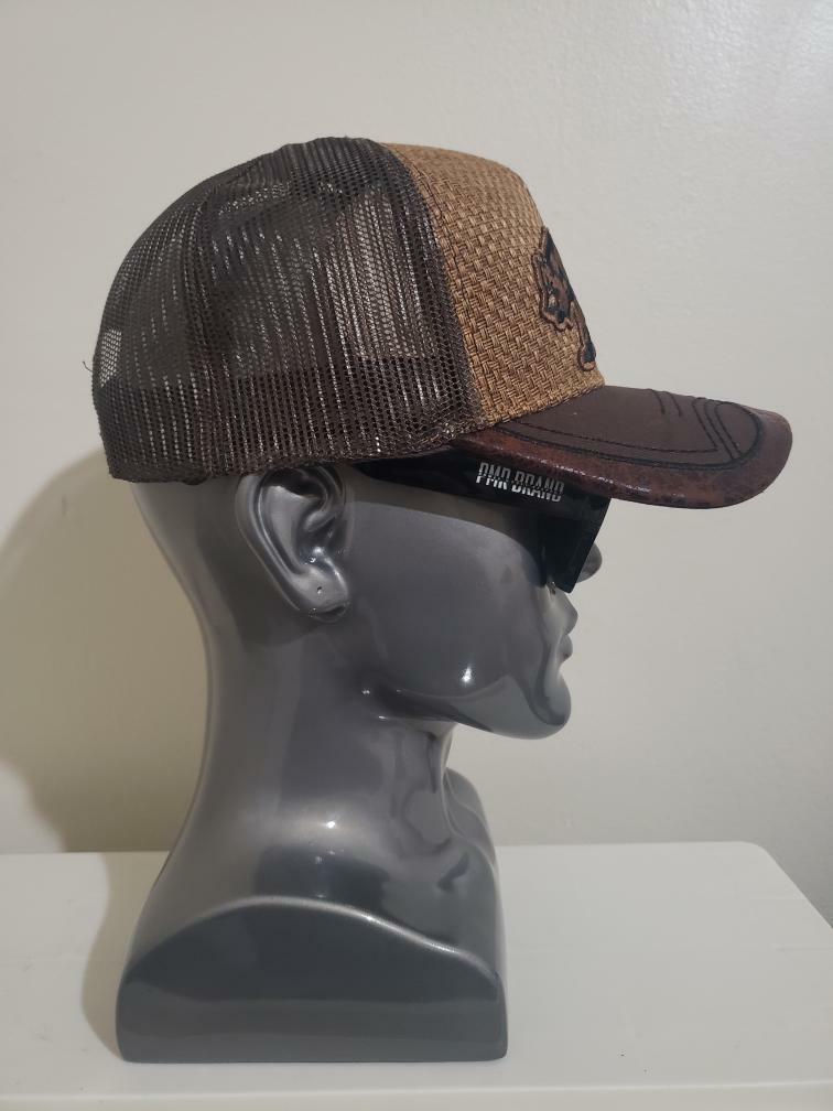 Thumbnail: BEAR hat straw cap mesh trucker snapback western style baseball cap 