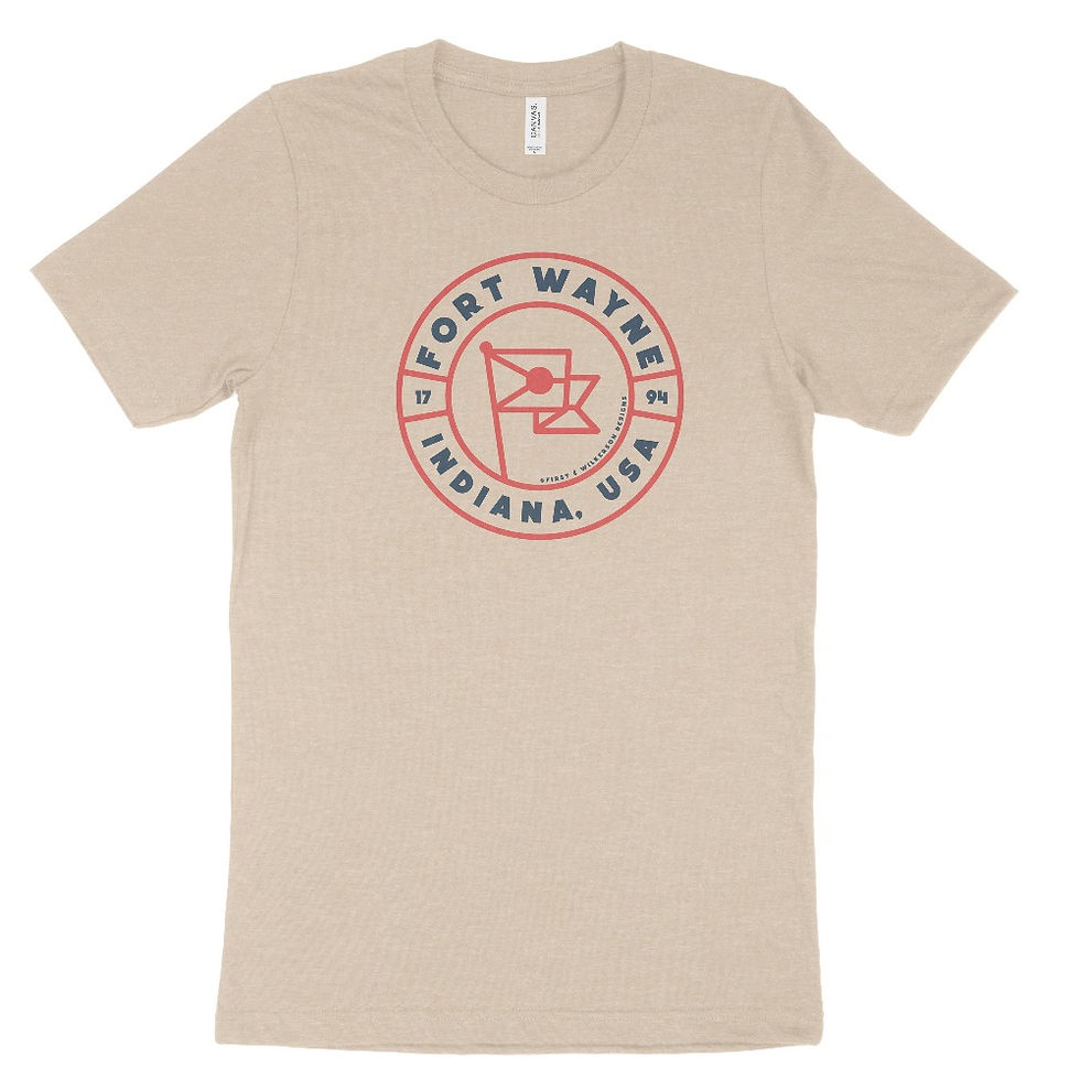 Fort Wayne Flag Badge Unisex Tee