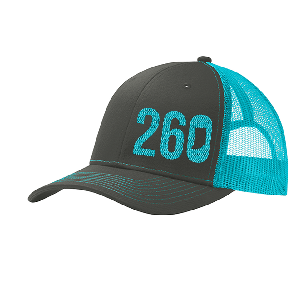 Thumbnail: 260 Cutout Color Mesh Snapback Trucker Cap