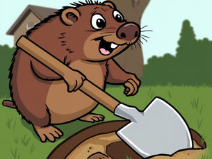 a mole digging a hole