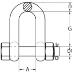 DEE SHACKLE SAFETY PIN