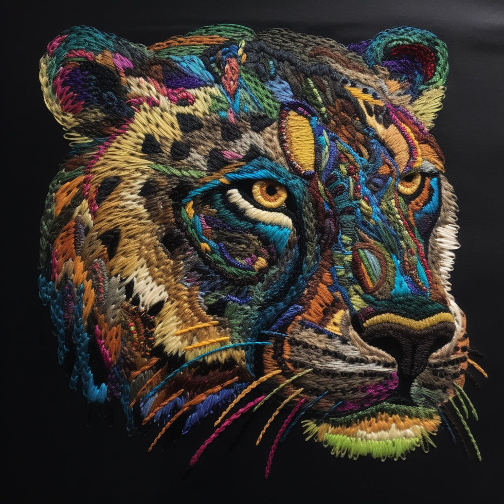 Caro.Arteia_rainbow_thread_embroidery_of_a_jaguar_face_on_bla_59c73a9d-6a95-40cf-995d-547a59d57a69_3