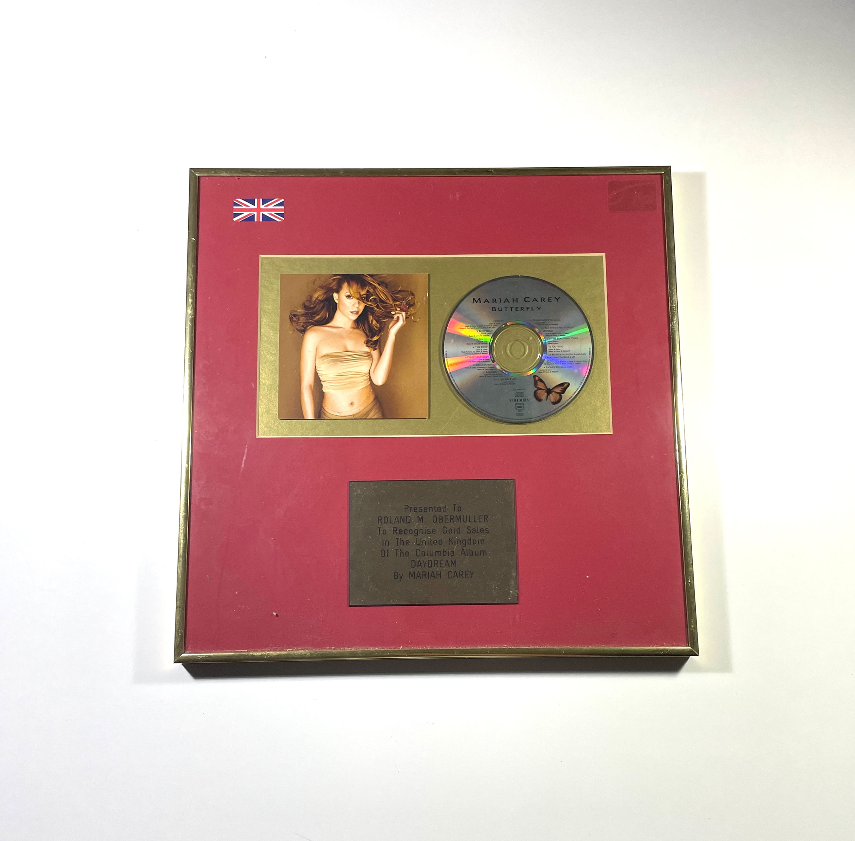 Mariah Carey Gold Record Award