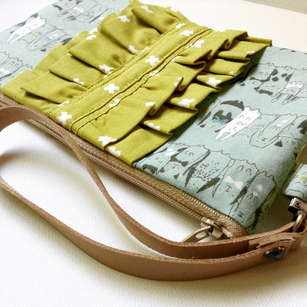 Bunnies & Ruffle Zipper Clutch Purse