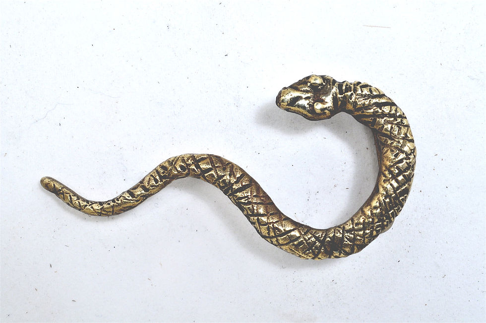 Thumbnail: HANDMADE SNAKE BELT BUCKLE - J3
