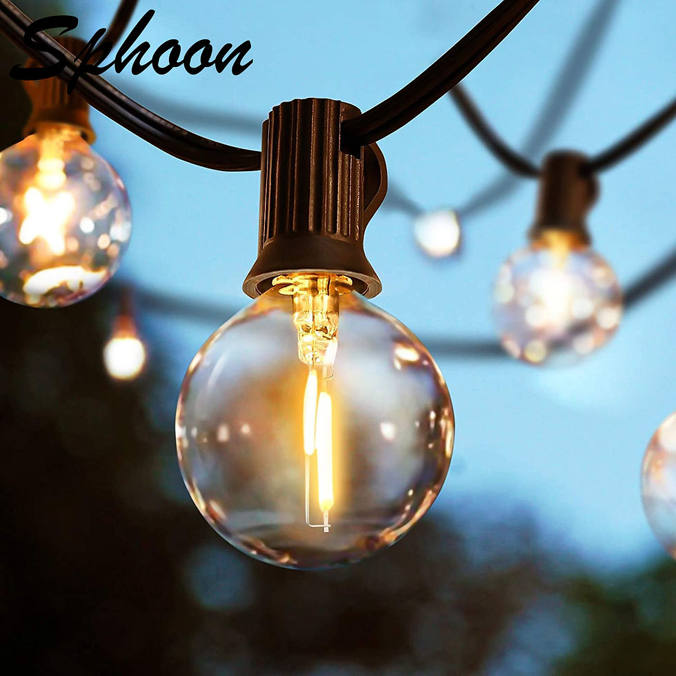 25FT 50FT G40 Fairy String Lights Outdoor Clear Glass Bulbs E12 Socket EU Plug D