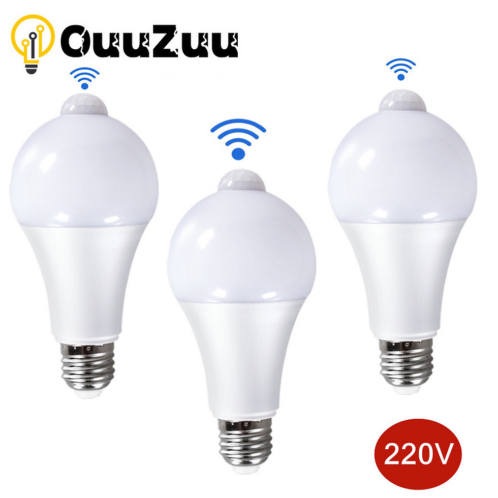 LED Night Light 18W 15W 12W 9W Bulb With Motion Sensor PIR Corridor Bedroom Bath