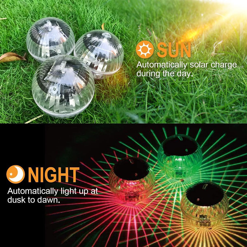 Led Solar Floating Lamp Swimming Pool Ball Solar Panel Powered Pond Drift Waterp