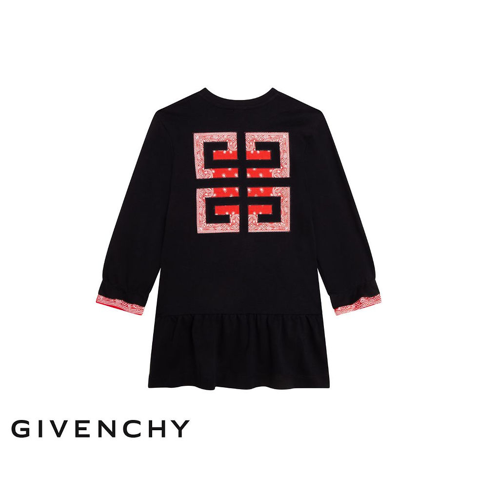 Thumbnail: H12220/09B GIVENCHY KIDS GIRLS LONG SLEEVE DRESS