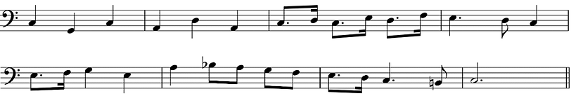 Melodic passage in C major.