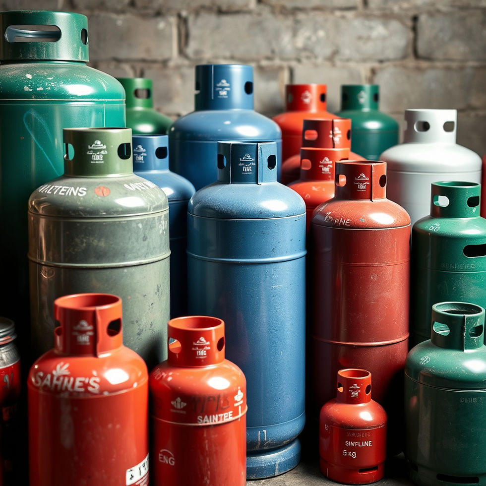 LPG gas bottles many different sizes and colours.jpg