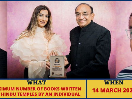 Maximum Number Of Books Written On Hindu Temples By An Individual - World Record By Dr. Uday Dokras