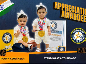 An Incredible Milestone: Rooya Abussabah Receives Appreciation Award for Early Physical Strength