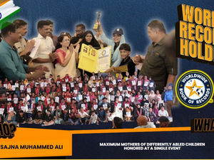 World Record for the Maximum Mothers of Differently Abled Children Honored at a Single Event - by sajna muhammed ali