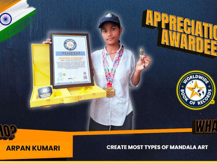 Mastering the Circle: Arpan Kumari Receives Appreciation Award for Diverse Mandala Artworks