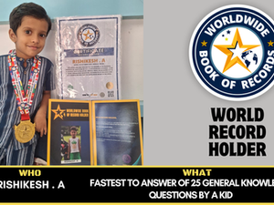 Fastest To Answer Of 25 General Knowledge Questions By A Kid - Achieved By Rishikesh . A