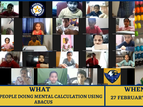 MOST PEOPLE DOING MENTAL CALCULATION USING ABACUS- Abacus World Record Event