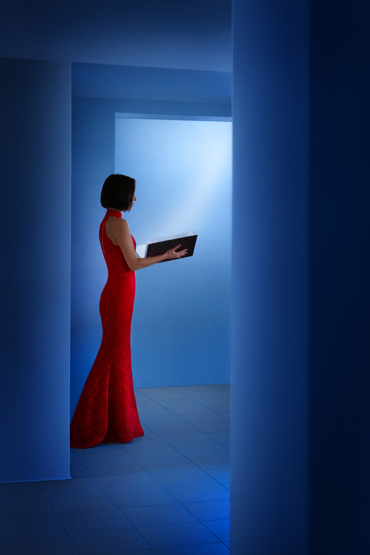 This is a fine art photograph, that explores the various quests encountered throughout a person's life, and particularly those of an artist. The work allegorically symbolizes a human being's search for answers to existential questions, and invokes a metaphysical space as a concept to highlight the theme of the individual’s loneliness in any form of life’s quest, ultimately.