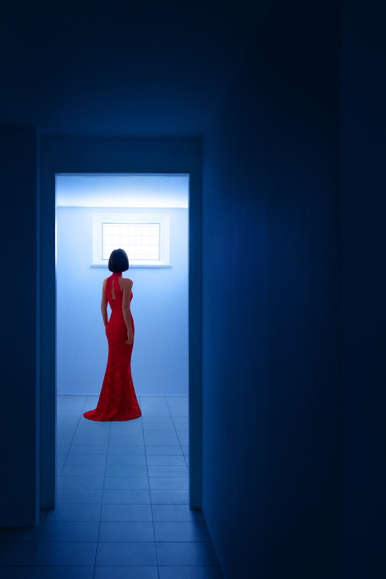 This is a fine art photograph, that explores the various quests encountered throughout a person's life, and particularly those of an artist. The work allegorically symbolizes a human being’s search for inner freedom, employing metaphysical space as a concept to highlight the theme of the individual’s loneliness in any form of life’s quest, in the end.