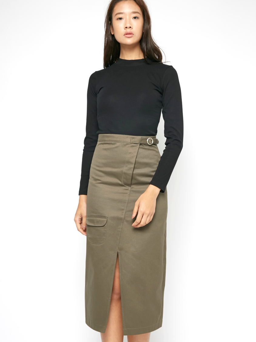 Thumbnail: Army proof-Side slit skirt