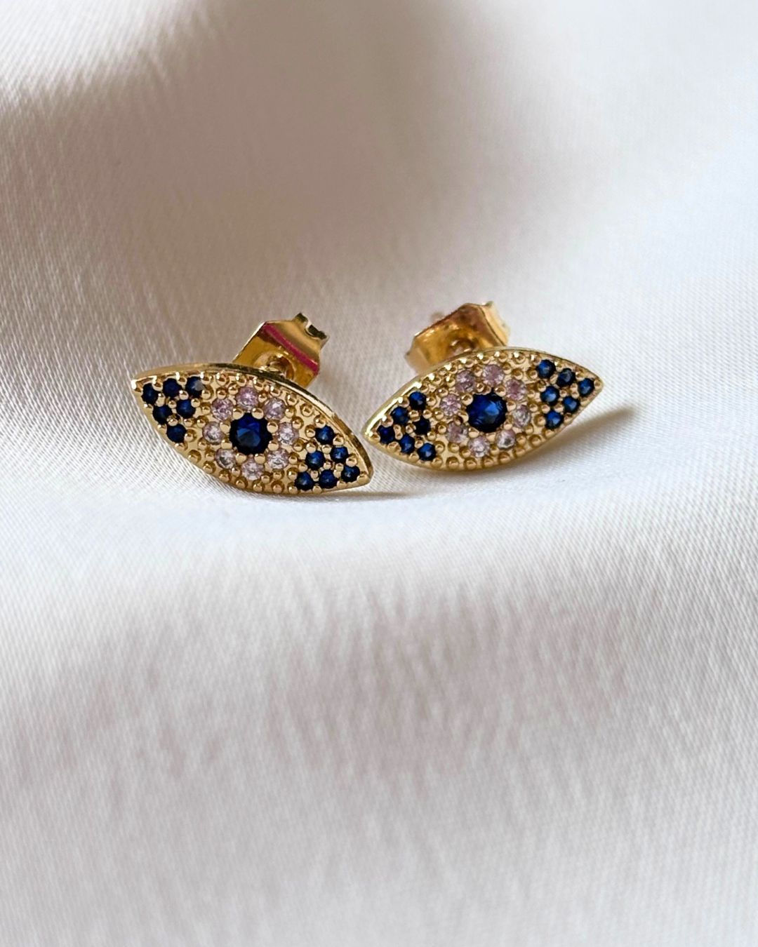 Starlit Evil Eye Stud Earrings