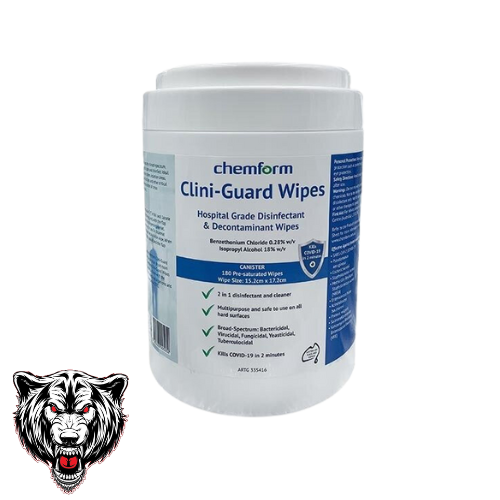 Chemform CliniGuard TGA Hospital Grade Wipes 12 x 180 wipes JRD