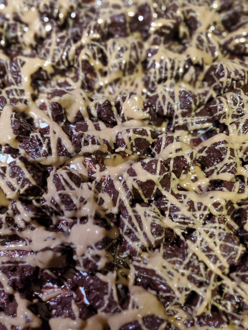 Chocolate Peanut Butter Krispy Bites