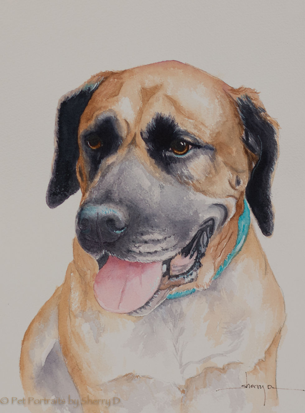 Chloe dog painting
